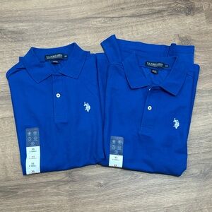 U.S. Polo Assn. Men's Vibrant Blue Polo Shirts Bundle of 2 - Size XS NWT